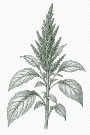 Amaranth Greens botanical illustration