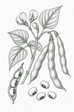 Black-Eyed Peas botanical illustration