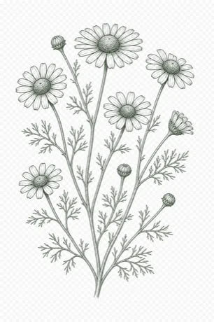Chamomile botanical illustration