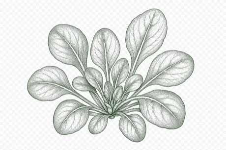 Corn Salad botanical illustration